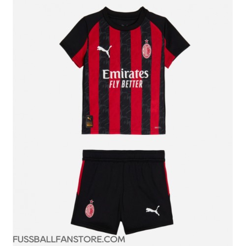 AC Milan Fikayo Tomori #23 Replik Heimtrikot Kinder 2025-26 Kurzarm (+ Kurze Hosen)